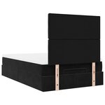 vidaXL Cadre de lit ottoman avec matelas noir 120x200 cm velours