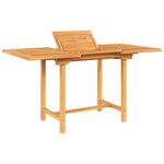 vidaXL Table extensible de jardin 110-160x80x75 cm bois de teck solide