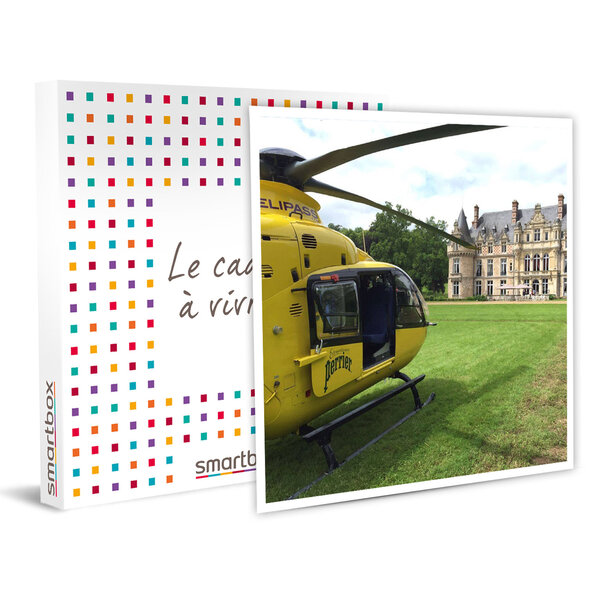 Smartbox - coffret cadeau - découverte de 20 min en hélicoptère des châteaux de la loire et leurs jardins  pour 2 personnes