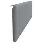 vidaXL Coussin de tête de lit gris clair 200 cm tissu