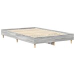 Cadre de lit vidaXL 120x190 cm Gris Sonoma en bois aggloméré