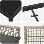 vidaXL Ensemble de salle à manger pour jardin 3 Pièces Gris clair
