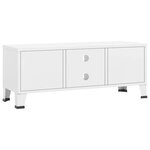vidaXL Meuble TV industriel Blanc 105x35x42 cm Métal