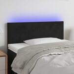 vidaXL Tête de lit à LED Noir 100x5x78/88 cm Velours