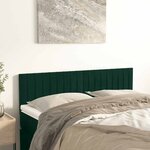 vidaXL Têtes de lit 2 Pièces Vert foncé 72x5x78/88 cm Velours