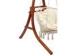 Hamac bois suspendu avec fauteuil "Canaries" - Ecru