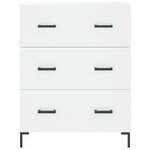 vidaXL Buffet haut Blanc 69 5x34x180 cm Bois d'ingénierie