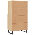 vidaXL Buffet haut Chêne sonoma 60x36x110 cm Bois d'ingénierie