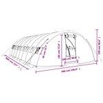 vidaXL Serre avec cadre en acier blanc 40 m² 8x5x2 3 m