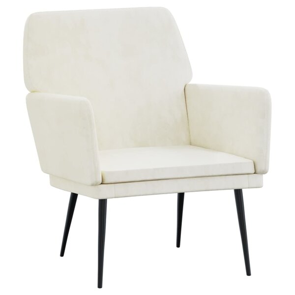 vidaXL Fauteuil Crème 62x79x79 cm Velours