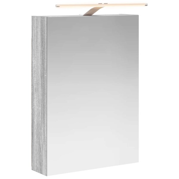 vidaXL Armoire Miroir de Salle de Bain Gris Sonoma 50 x 14 5 x 70 cm