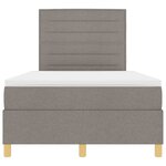 vidaXL Lit à ressort LED avec matelas Taupe 120 x 190 cm tissu
