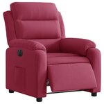 vidaXL Fauteuil inclinable électrique rouge bordeaux velours