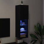 vidaXL Meuble TV Noir 30.5 x 30 x 102 cm Bois d'ingénierie