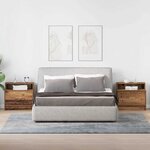 vidaXL Tables de chevet avec tiroir 2 Pièces vieux bois 51x31x47 cm