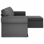 vidaXL Canapé Gris foncé 215 x 138 x 80 cm tissu