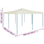 vidaXL Belvédère pliable 5x5 m Crème
