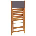 vidaXL Chaises de jardin pliantes lot de 8 tissu et bois massif