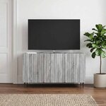 vidaXL Meuble TV Sonoma gris 99 x 34 5 x 52 cm Bois d'ingénierie