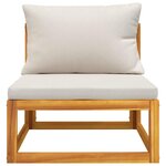 vidaXL Salon de jardin avec coussins 2 Pièces bois massif acacia