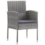 vidaXL Ensemble à manger de jardin 5Pièces Résine tressée Anthracite gris
