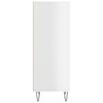 vidaXL Buffet blanc brillant 34 5x32 5x90 cm bois d'ingénierie