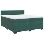 vidaXL Sommier à lattes de lit et matelas Vert foncé 200x200cm Velours