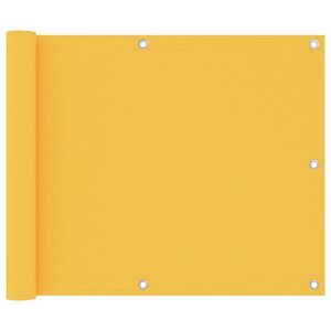 vidaXL Écran de balcon Jaune 75x300 cm Tissu Oxford