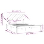 vidaXL Cadre de lit sans matelas 140x190 cm bois massif