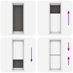 vidaXL Store plissé noir 75x200 cm largeur du tissu 74 4 cm polyester