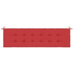 vidaXL Coussin de banc de jardin rouge 180x50x3 cm tissu oxford