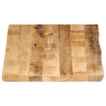 vidaXL Dessus de table bord vivant 120x60x2 5 cm bois de manguier brut