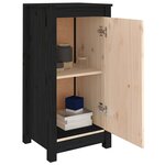 vidaXL Buffets 2 Pièces noir 39x35x80 cm bois massif de pin