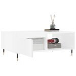 vidaXL Table basse blanc 90x60x35 cm bois d'ingénierie
