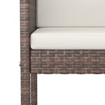 vidaXL Ensemble de bar de jardin 7Pièces coussins Résine tressée Marron