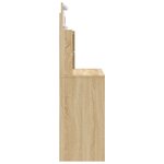 vidaXL Coiffeuse avec lumières LED chêne sonoma 96x40x142 cm