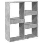 vidaXL Bibliothèque/Séparateur de pièce gris béton 100x33x115 cm