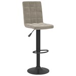 vidaXL Tabouret de bar Gris clair Velours