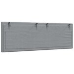 vidaXL Coussin de tête de lit Hanko gris clair 120 cm tissu