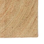 vidaXL Tapis de surface Carré Marron 160 x 160 cm Jute