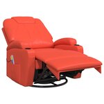 vidaXL Fauteuil à bascule de massage Rouge Similicuir