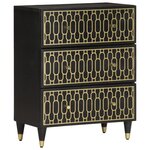 vidaXL Armoires latérales 2 Pièces 60x33x75 cm bois massif de manguier