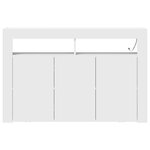 vidaXL Buffet Blanc 116 x 30 x 75 cm Bois d'ingénierie