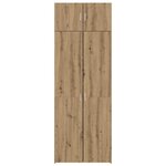 vidaXL Armoire de rangement chêne artisanal 80 x 42 5 x 225 cm