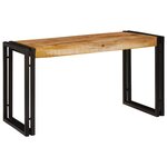vidaXL Table Gigogne 3 Pièces Bois de mangue solide rugueux et un métal