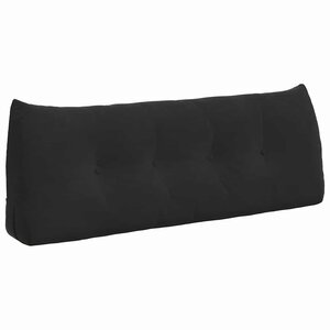 vidaXL Coussin de Dos Noir 120 x 24 x 50 cm Velours