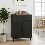vidaXL Buffet Noir 66 x 34 5 x 89 5 cm Bois d'ingénierie