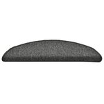 vidaXL Tapis de marches d'escalier 15 Pièces Gris foncé 56x17x3 cm