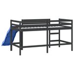 vidaXL Lit mezzanine enfants toboggan 80x200 cm bois pin massif