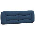 vidaXL Coussin de tête de lit Hvar bleu 160 cm tissu